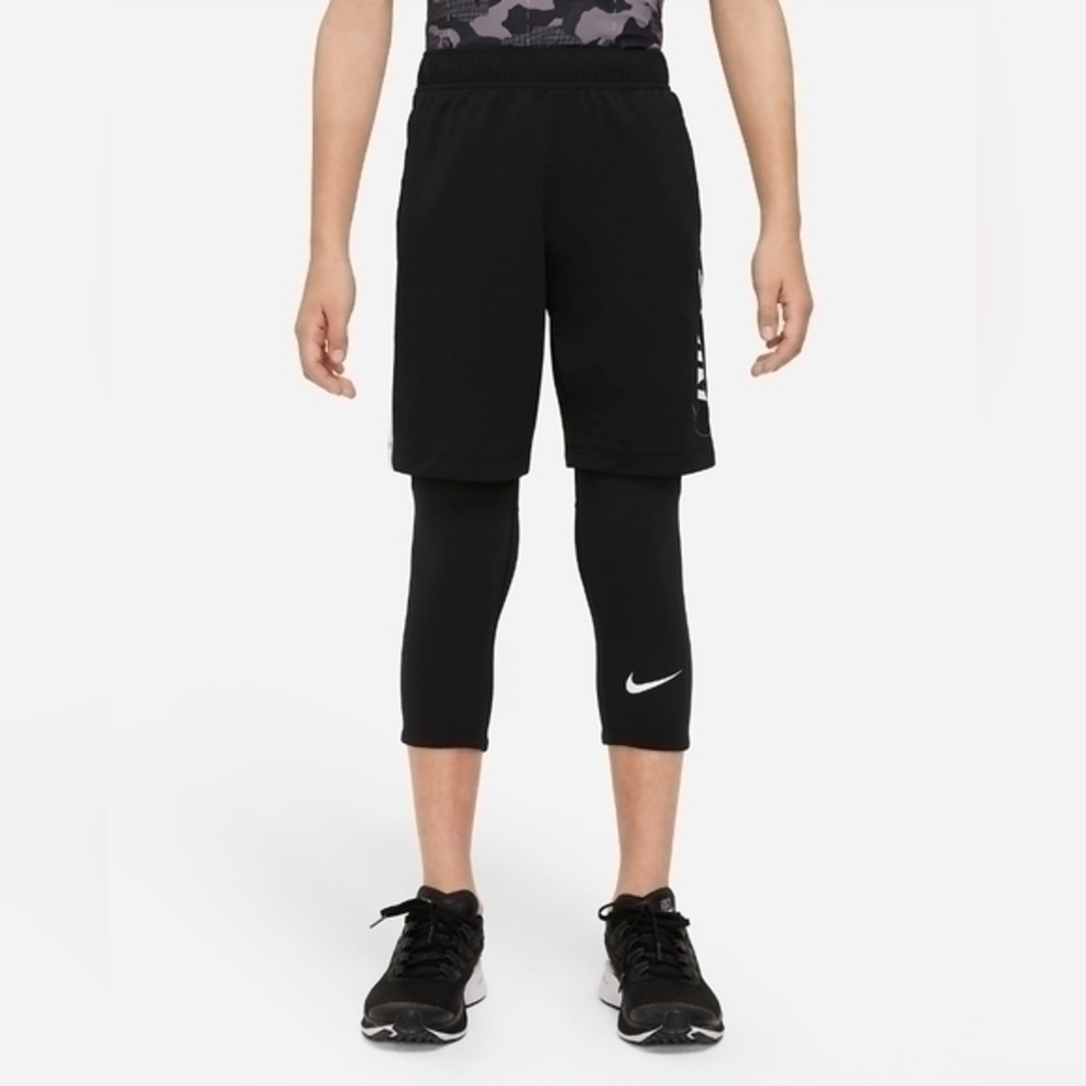 NWT Boys Nike Pro Dri-FIT Big Kids 3/4-Length Tights